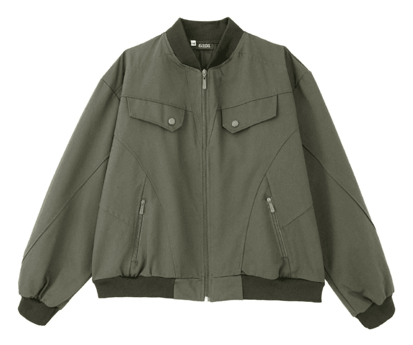 Áo khoác bomber KURO 2 lớp cao cấp Nam Nữ Unisex - Áo Jacket DÁNG LỬNG chất kaki mịn, đứng form GIDI