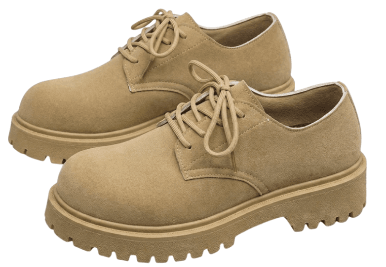 Giày boot nam cột dây cổ ngắn oxford nam cổ thấp chunky derby giày tây nam cao cấp khoá nút xoay quai dán cá tính