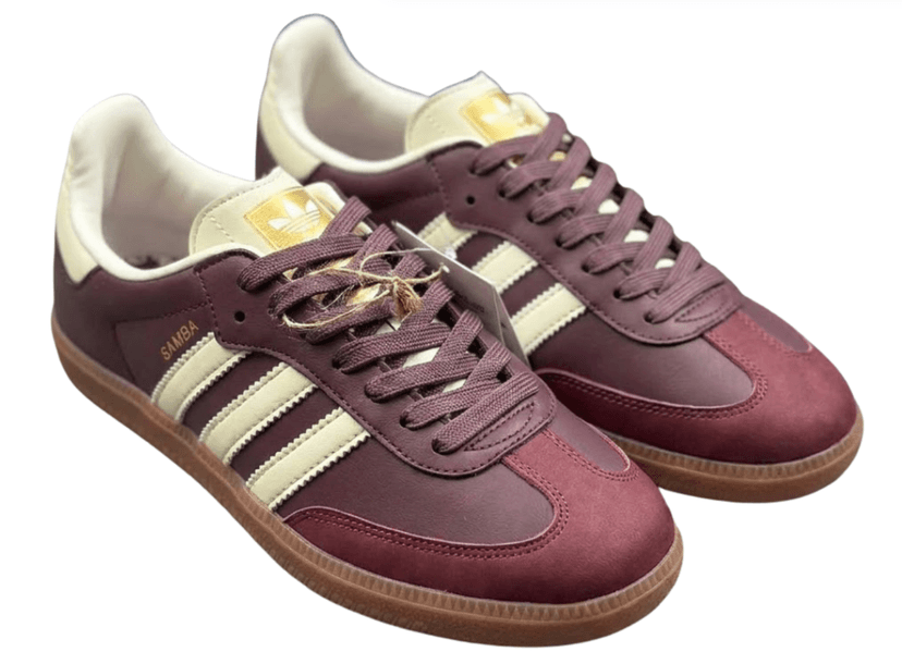 Giày Adidas Samba OG Maroon AUTHENTIC, samba đỏ mận