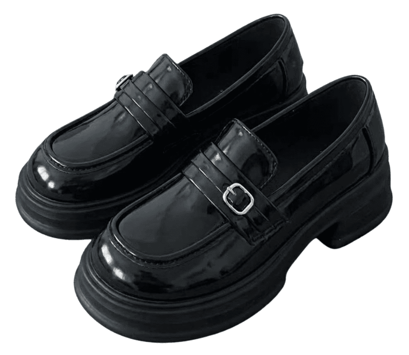 Giày loafer khuy nhỏ đế cao