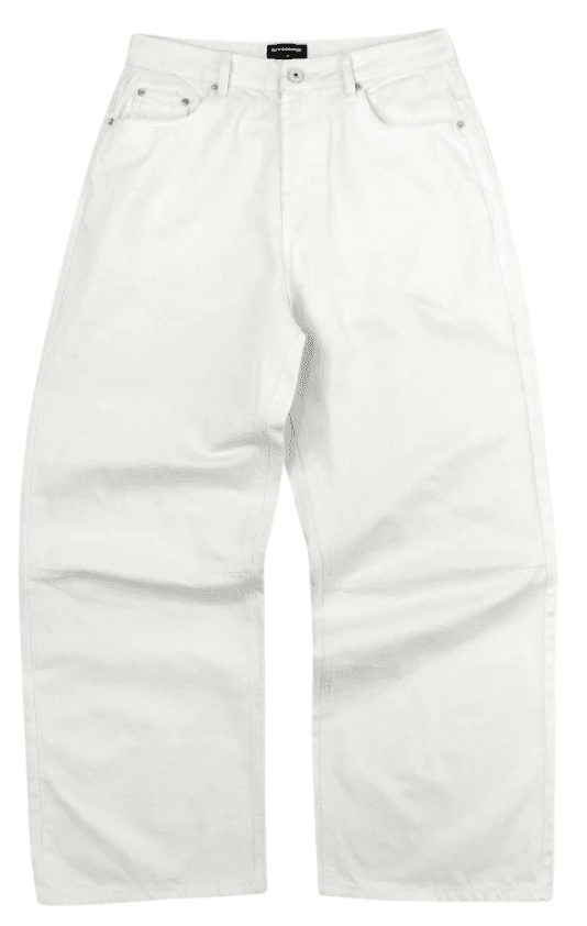 Quần Jean Ống Rộng DAPPERANDMORE "WIDE- LEG WASHED DENIM PANTS" - Trắng