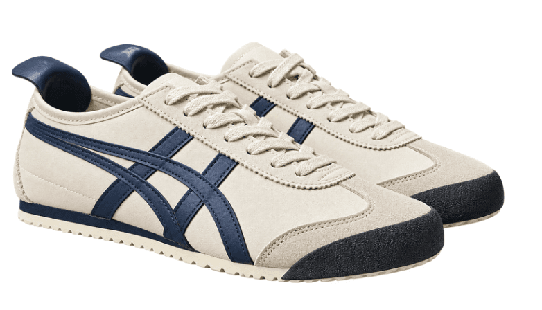 Giày Thể Thao Onitsuka Tiger Mexico 66 Beige Navy Màu Kem Xanh Than Cổ Thấp
