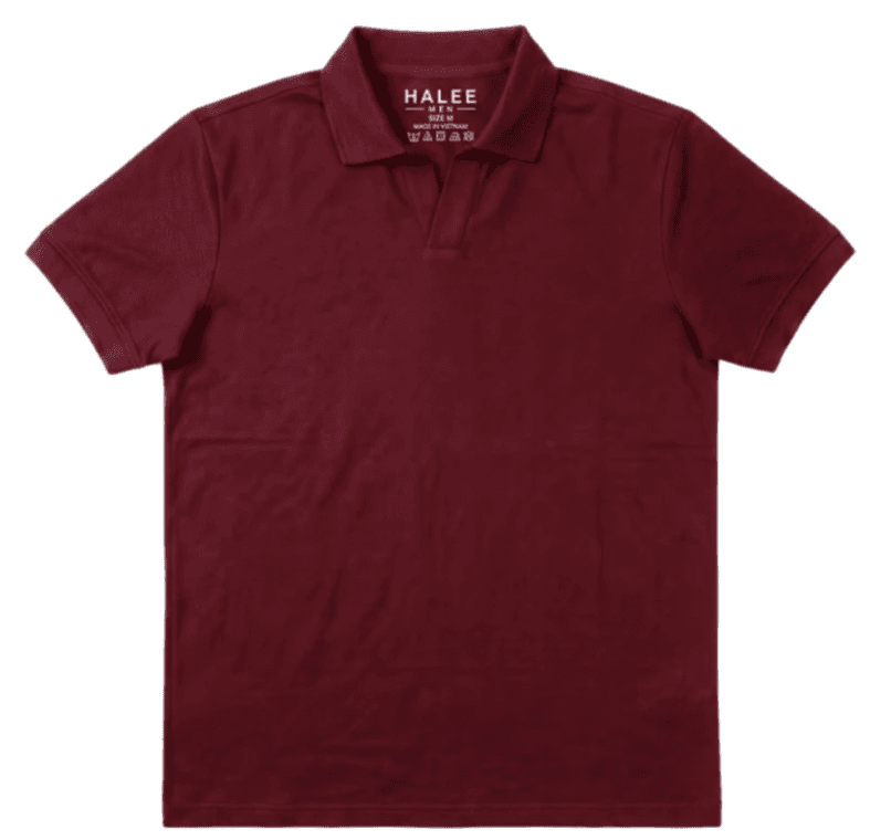 Halee Men Áo Polo Nam Cổ V Đỏ Đô Cotton 100% Regular Fit Thoáng Mát APV01 Dễ Phối Công Sở Dạo Phố