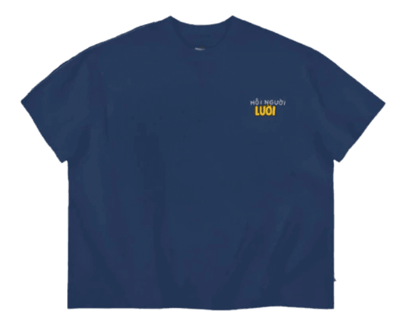 Áo thun boxy, boxy xanh navy oversized "Hội người lười" form boxy vải 100% cotton 2 chiều dày dặn NAVYLUOI01