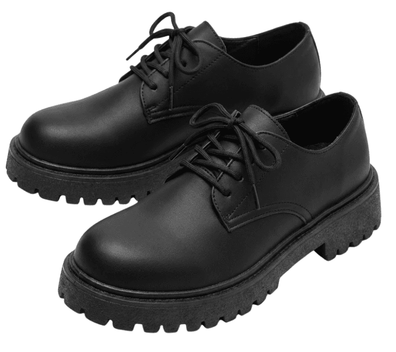 Giày chunky derby INICHI G1112 da lì đế cao 5cm