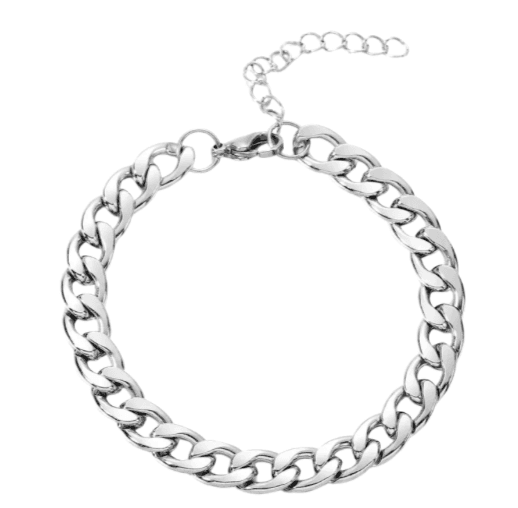Lắc Tay Thép Không Gỉ 18cm Nhiều Size 0.8-3mm Unisex Cá Tính Không Han Gỉ Vòng Tay Thời Trang Đơn Giản