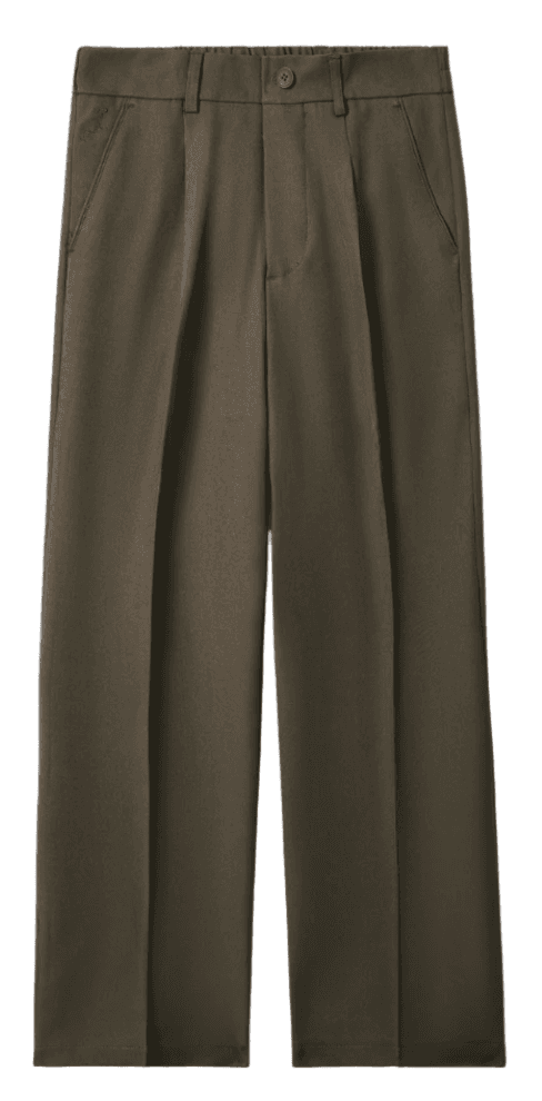 QUẦN ÂU NAM ỐNG SUÔNG MÀU NÂU TÂY, QUẦN TÂY NAM ỐNG RỘNG CẠP NỬA CHUN, QUẦN ÂU CÔNG SỞ VẢI COTTON HÀN