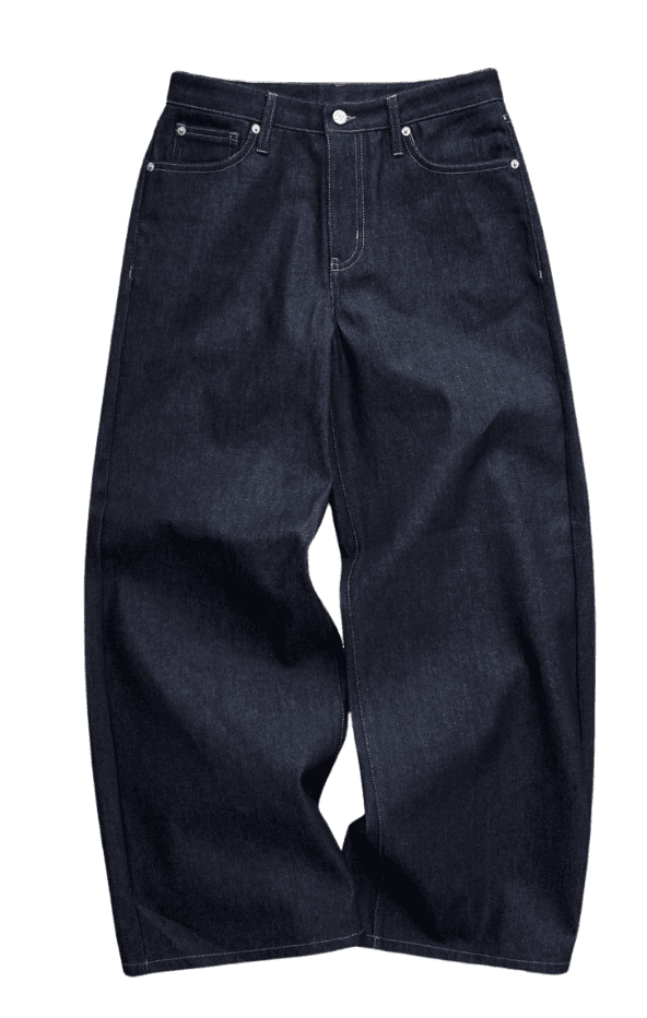 Quần Jean Deep Blue Raw Indigo denim pants form baggy