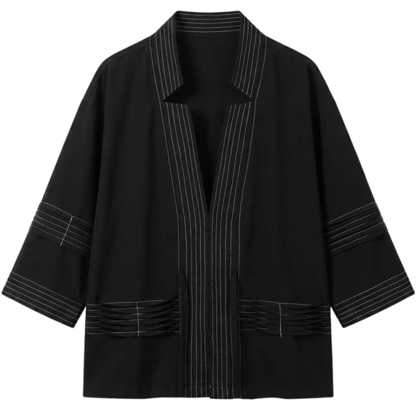 Áo Sơ mi tay rộng Phong Cách Nhật Bản và quần dài ống suống chất carolan cao cấp - KIMONO HAORI Item By GUMADE