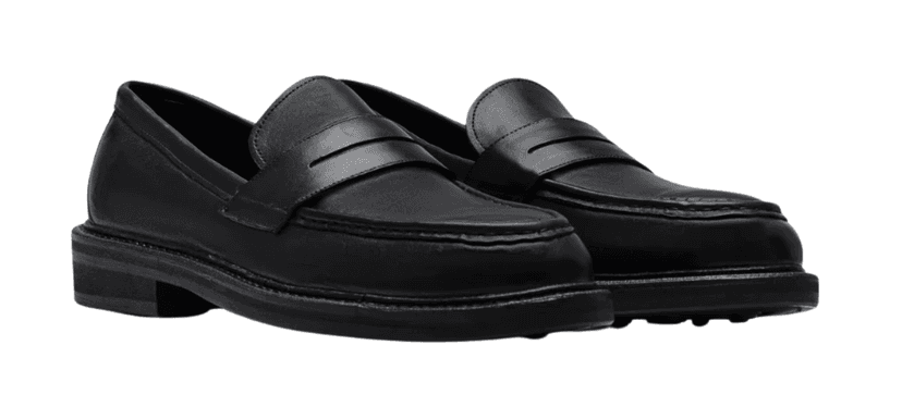 giày penny loafer đen