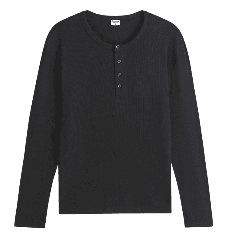 Áo thun cổ Henley DINOMAN Cotton Borip Mềm Mại Thoáng Mát Co Giãn Linh Hoạt Đi Học Đi Chơi