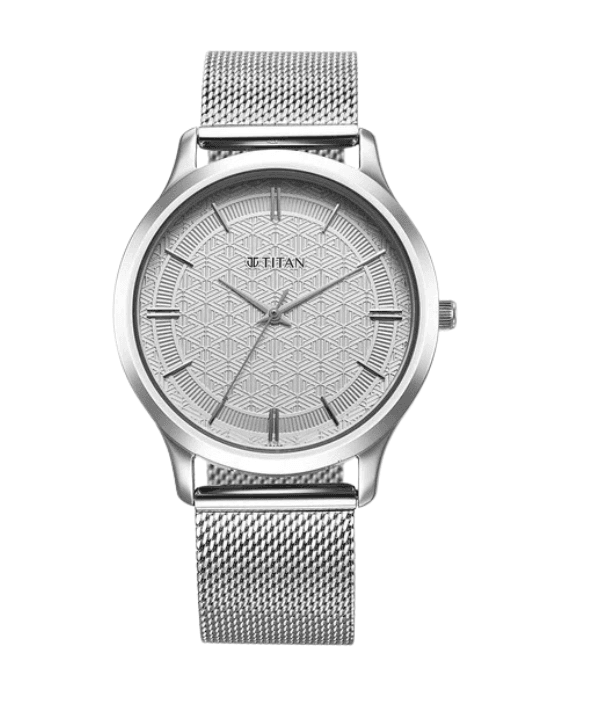 Đồng hồ nam TITAN Karishma dây thép không gỉ, mặt 40MM, dây màu bạc, 1825SM09