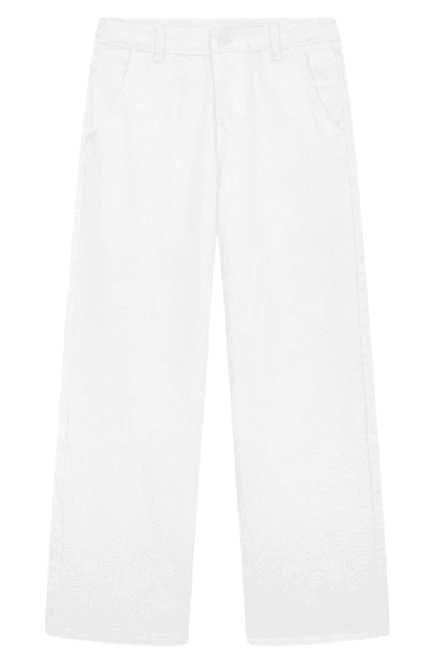 WHY.NOT - Quần Jeans Nam Ống Suông Rộng Màu Trắng